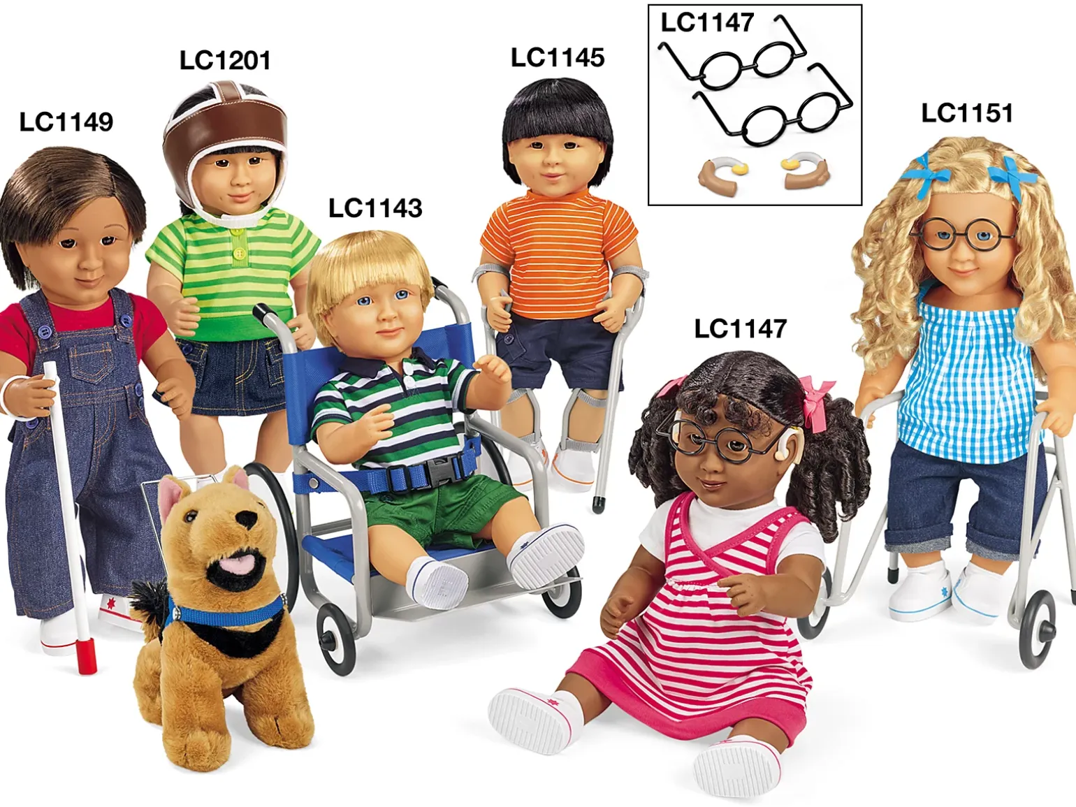 Adaptive Equipment for Dolls with Special Needs - Complete Set