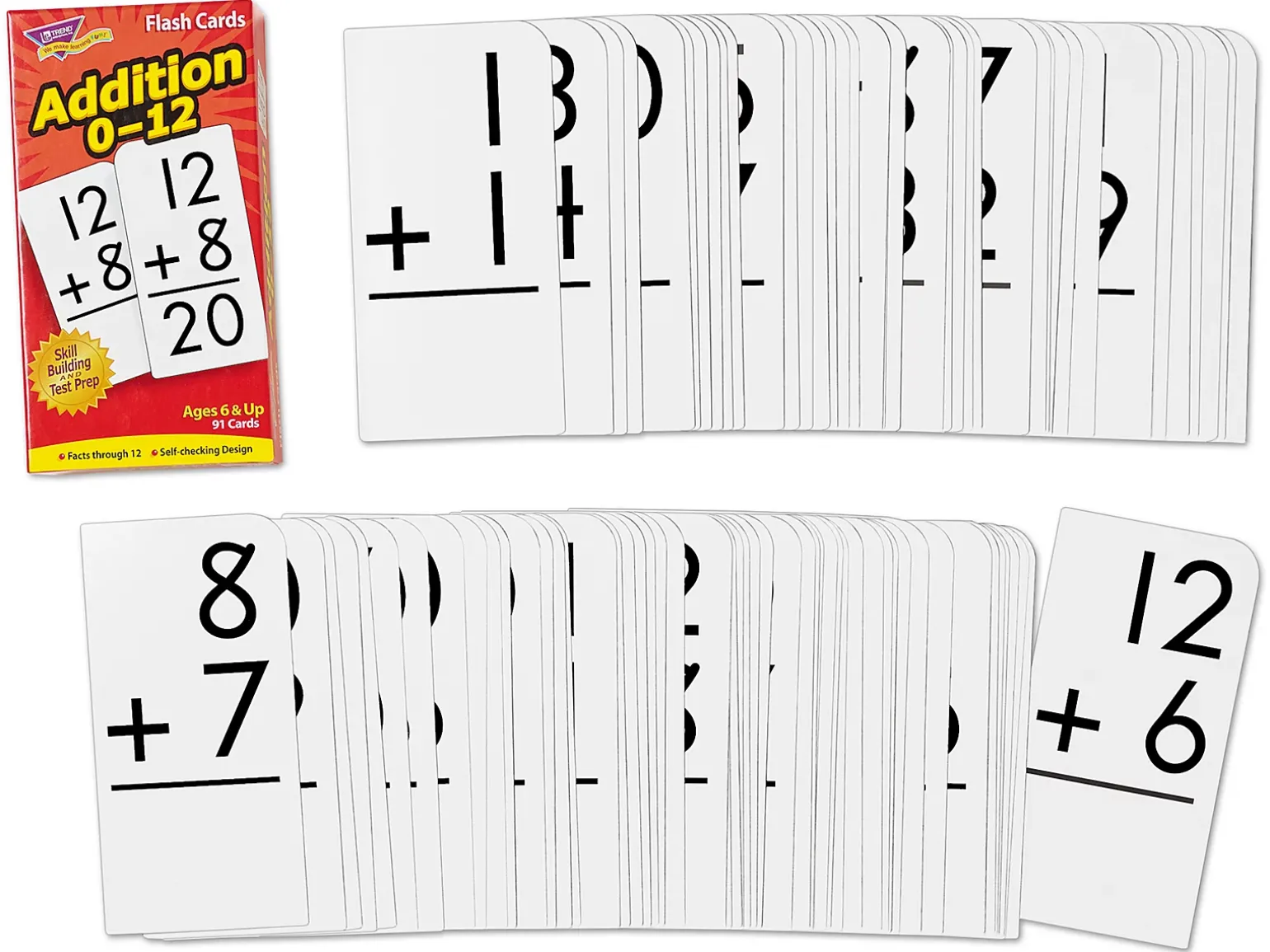 Addition 0-12 Flash Cards- 91 Cards