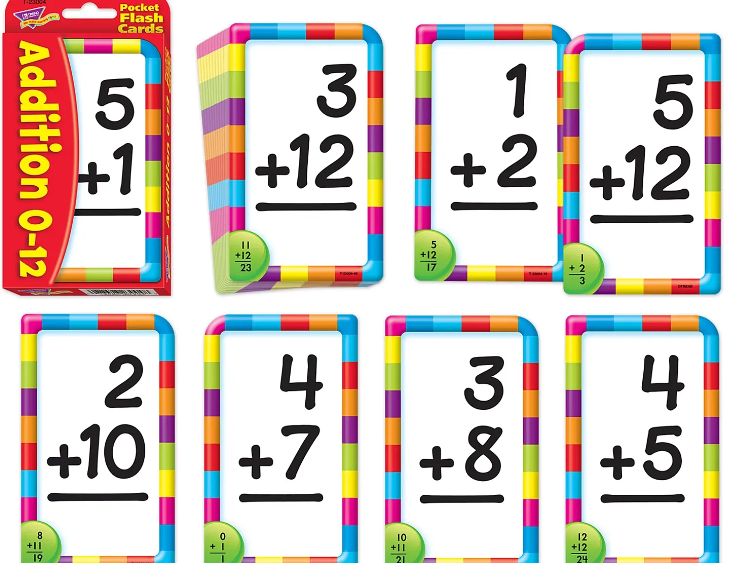 Addition 0-12 Pocket Flash Cards