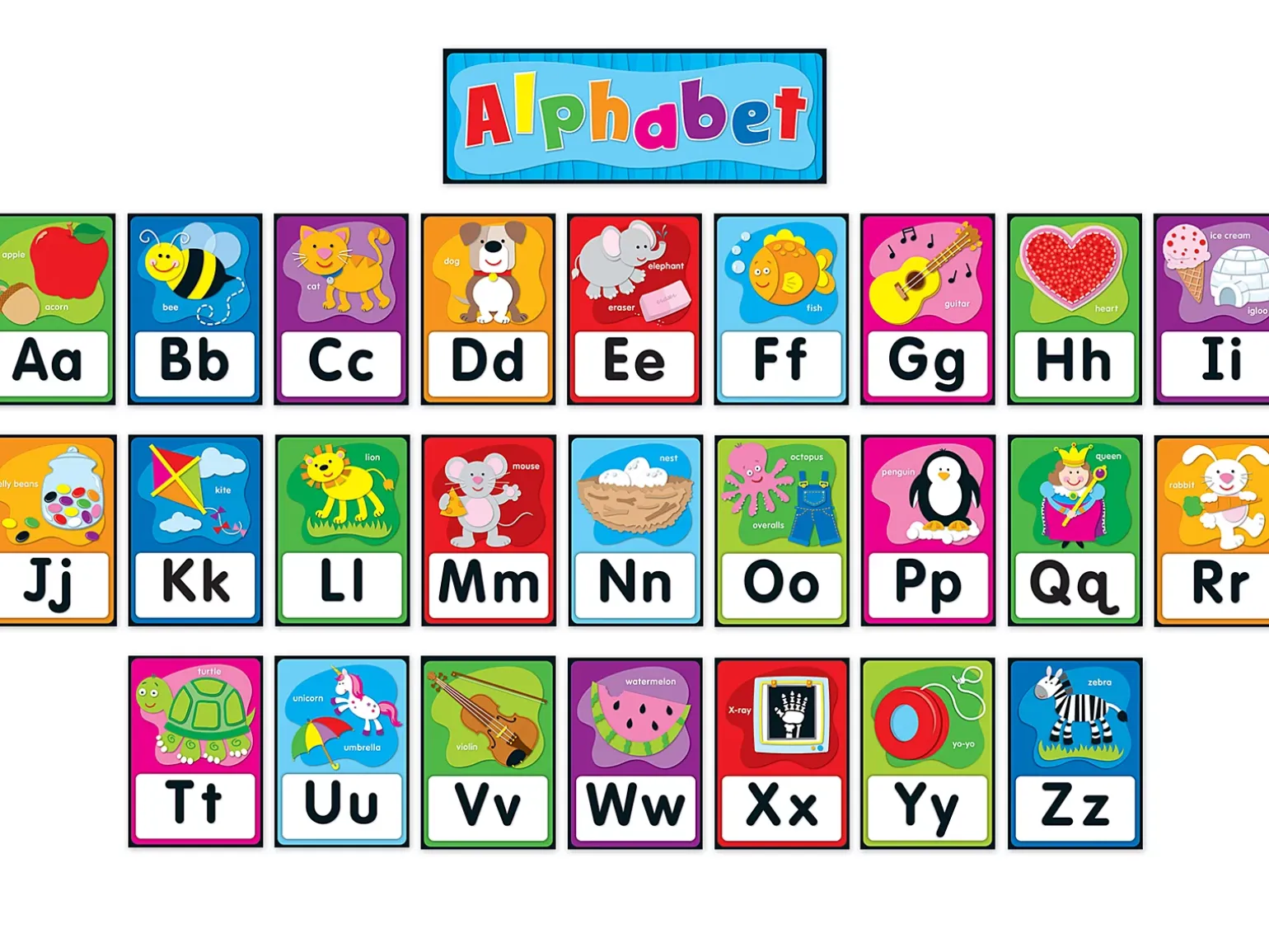 Alphabet Card Self-Adhesive Bulletin Board Set