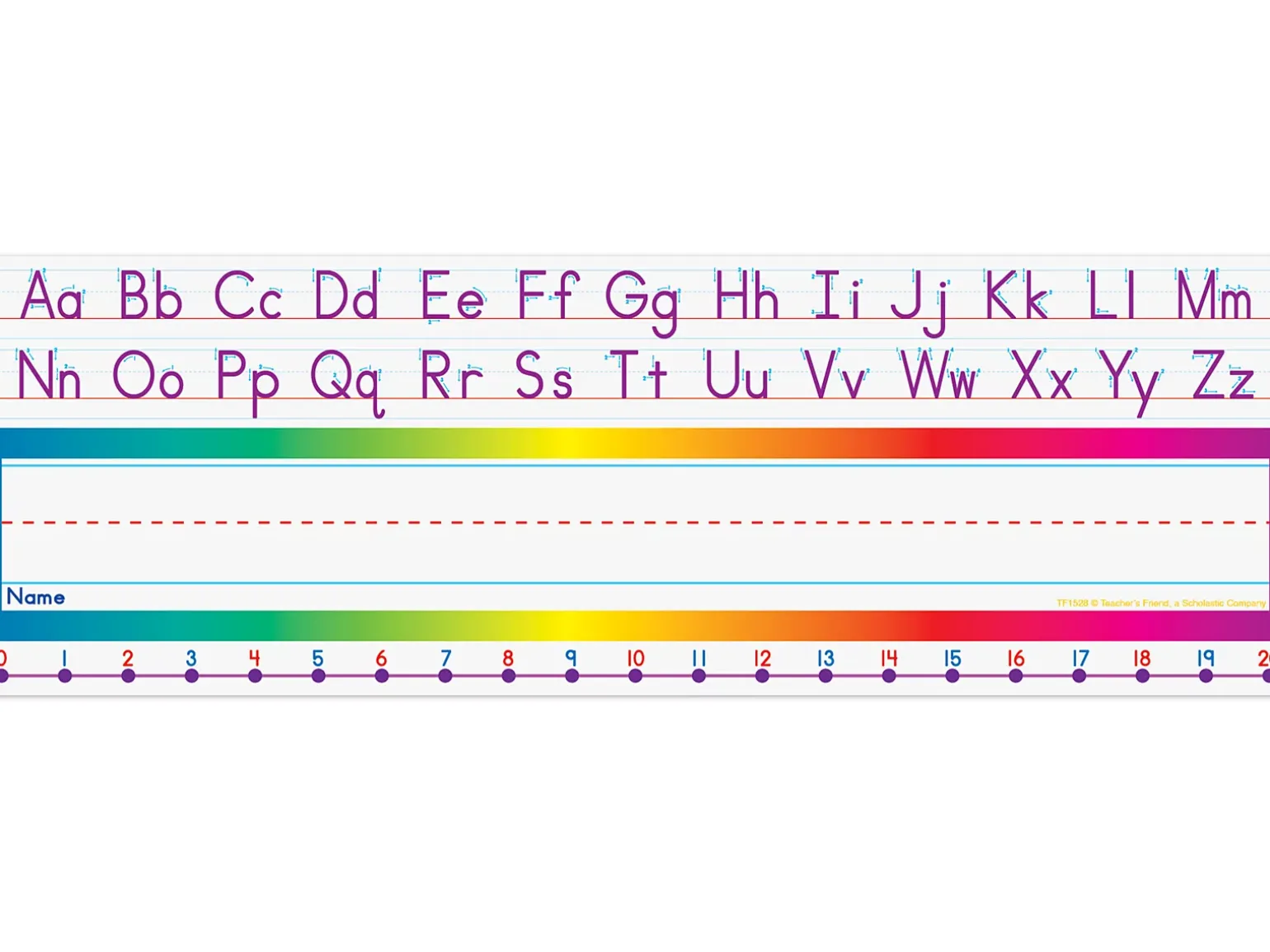 Alphabet Rainbow Reference Nameplates - Pre K-K