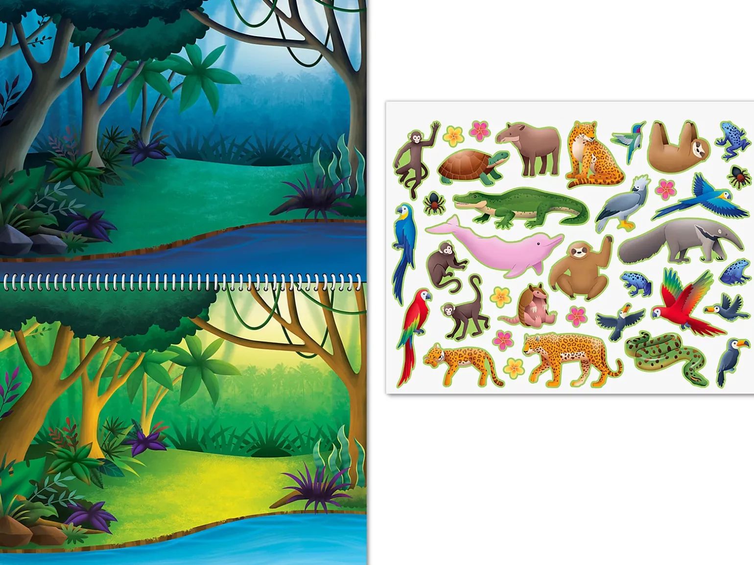 Animal Habitats Reusable Sticker Pad