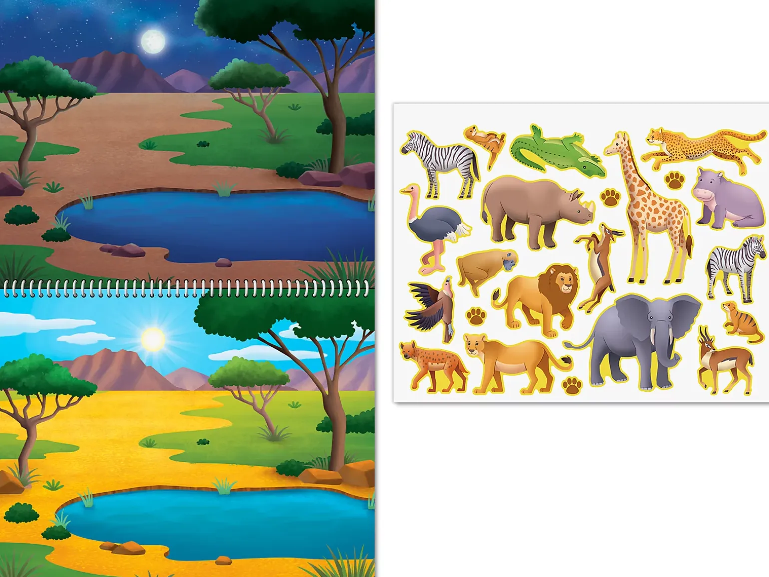 Animal Habitats Reusable Sticker Pad
