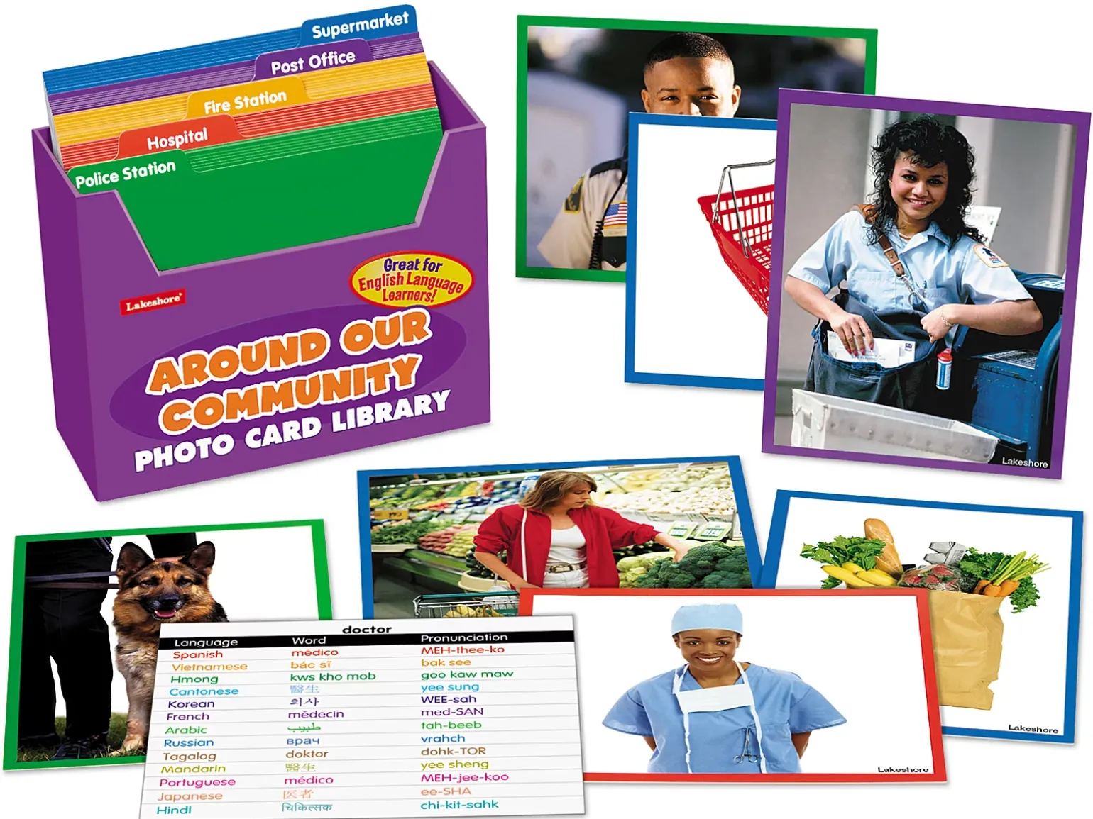 Around Our Community Vocabulary Development Photo Card Library
