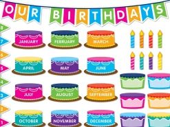 Basic Math Birthday Bulletin Board Set