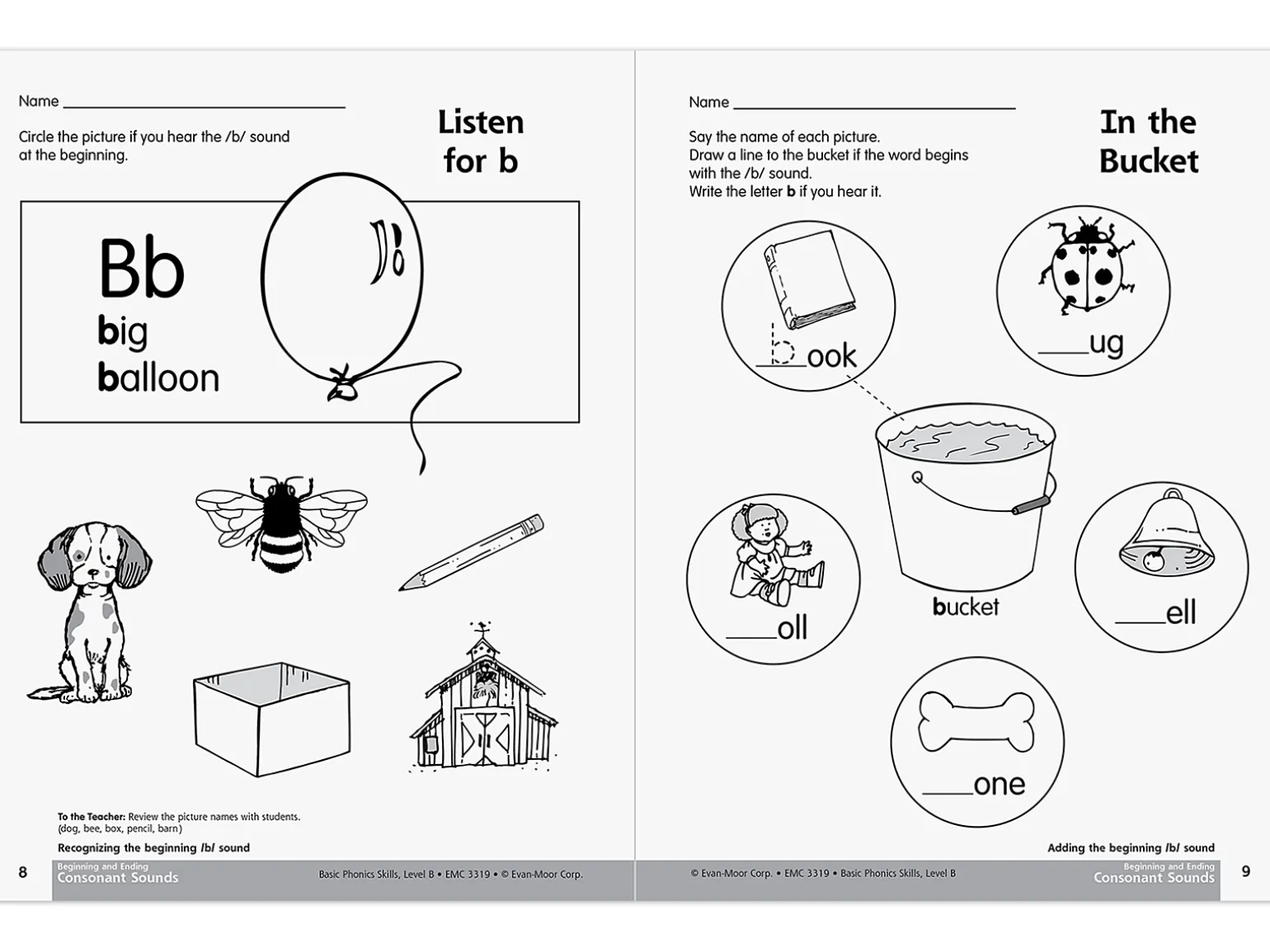 Basic Phonics Skills Workbook - K-Gr. 1