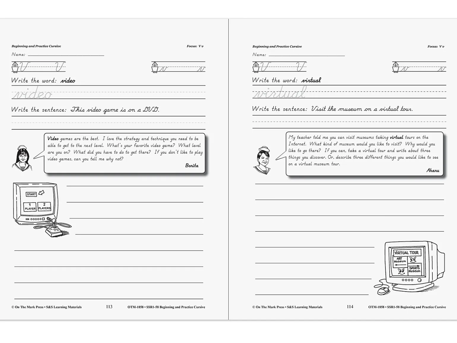 Beginning Cursive Workbook