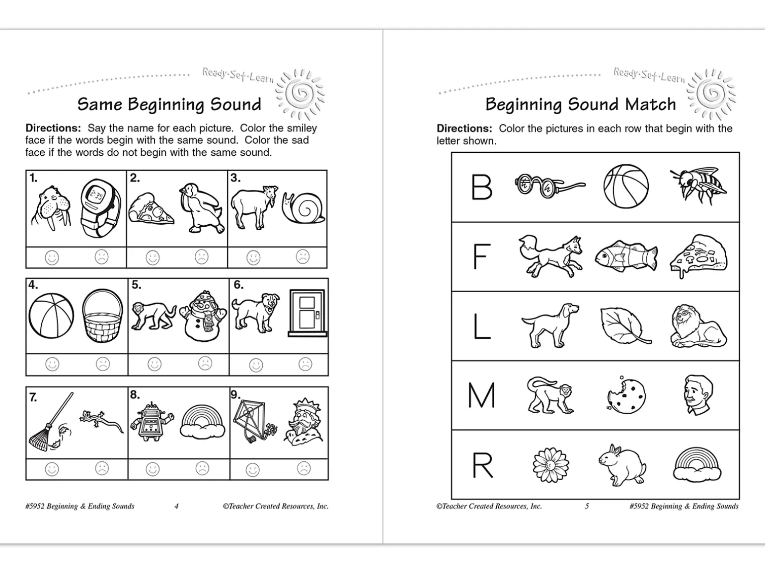 Beginning & Ending Sounds Workbook