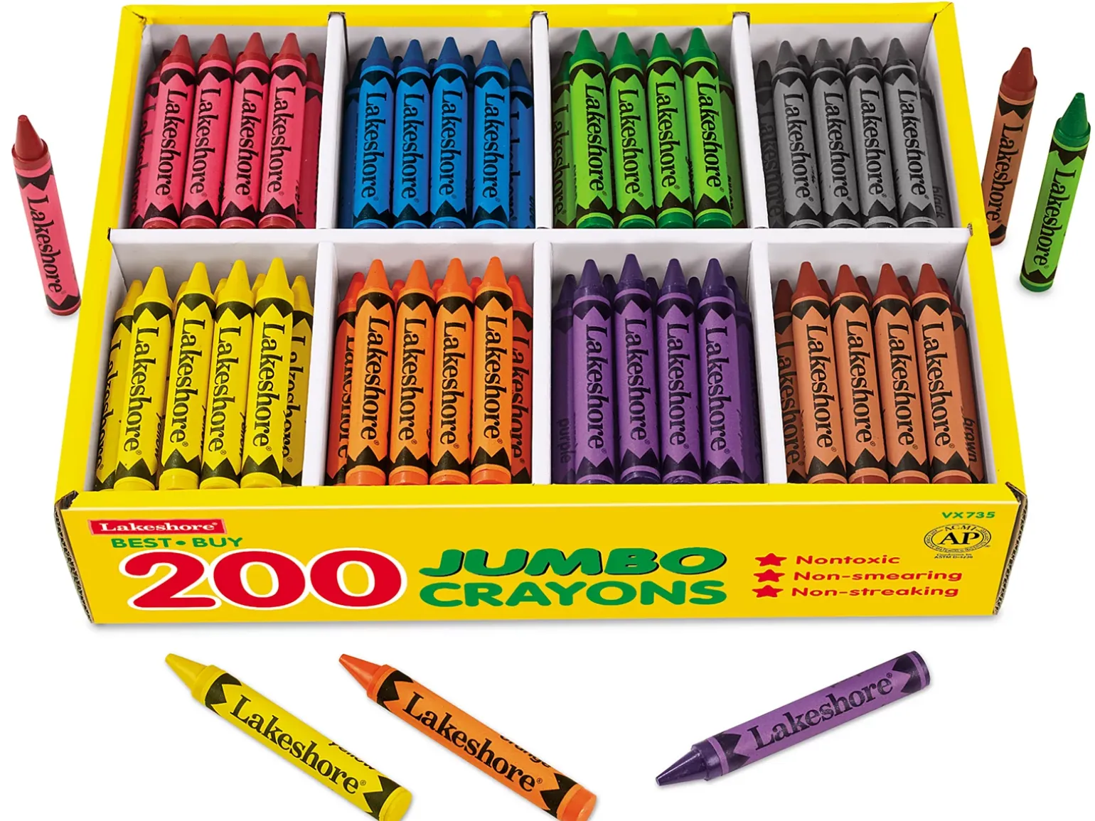 Best-Buy Jumbo Crayons - 8-Color Box