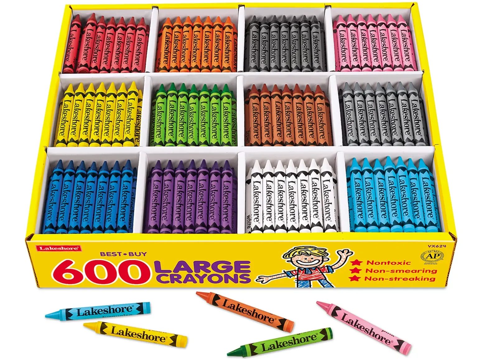 Best-Buy Large Crayons - 12-Color Box