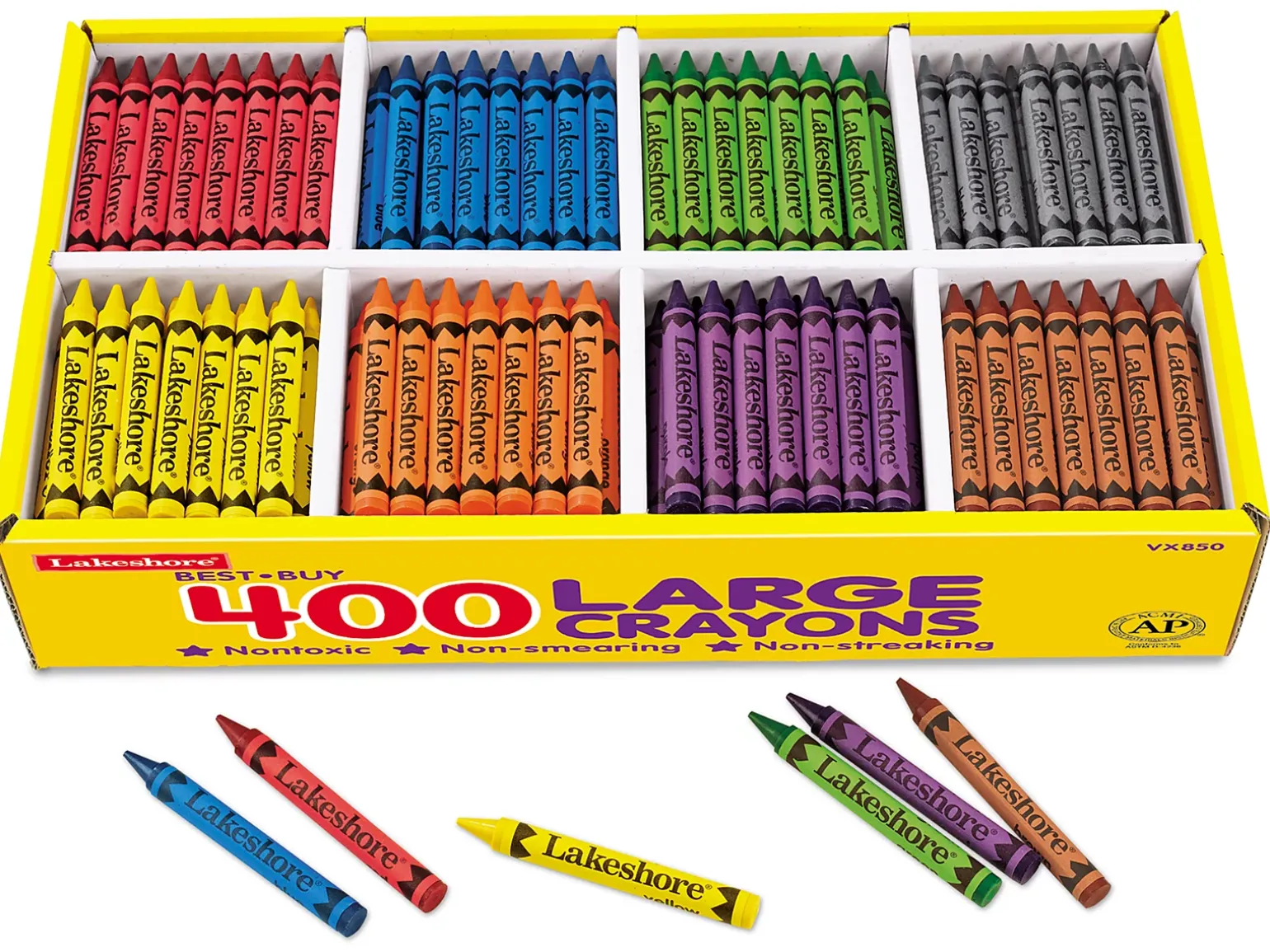 Best-Buy Large Crayons - 8-Color Box