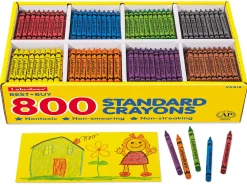 Best-Buy Standard Crayons - 8-Color Box