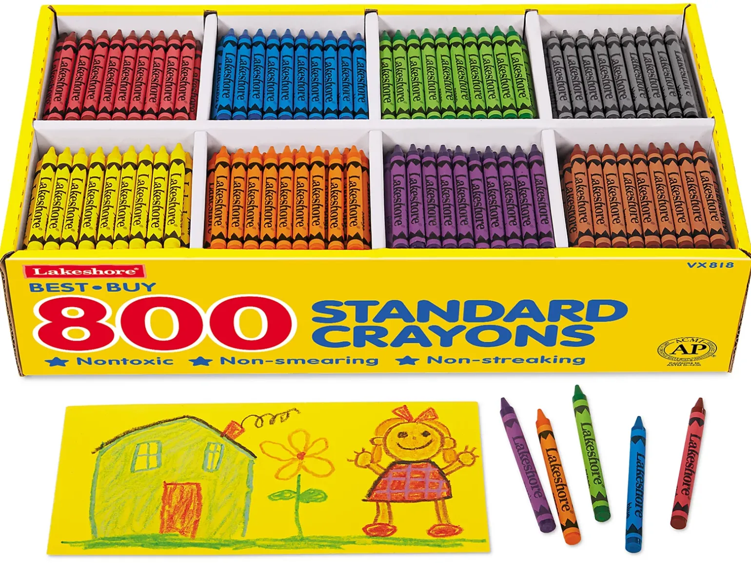 Best-Buy Standard Crayons - 8-Color Box