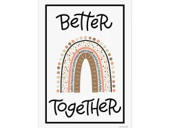 Better Together Boho Rainbow Poster