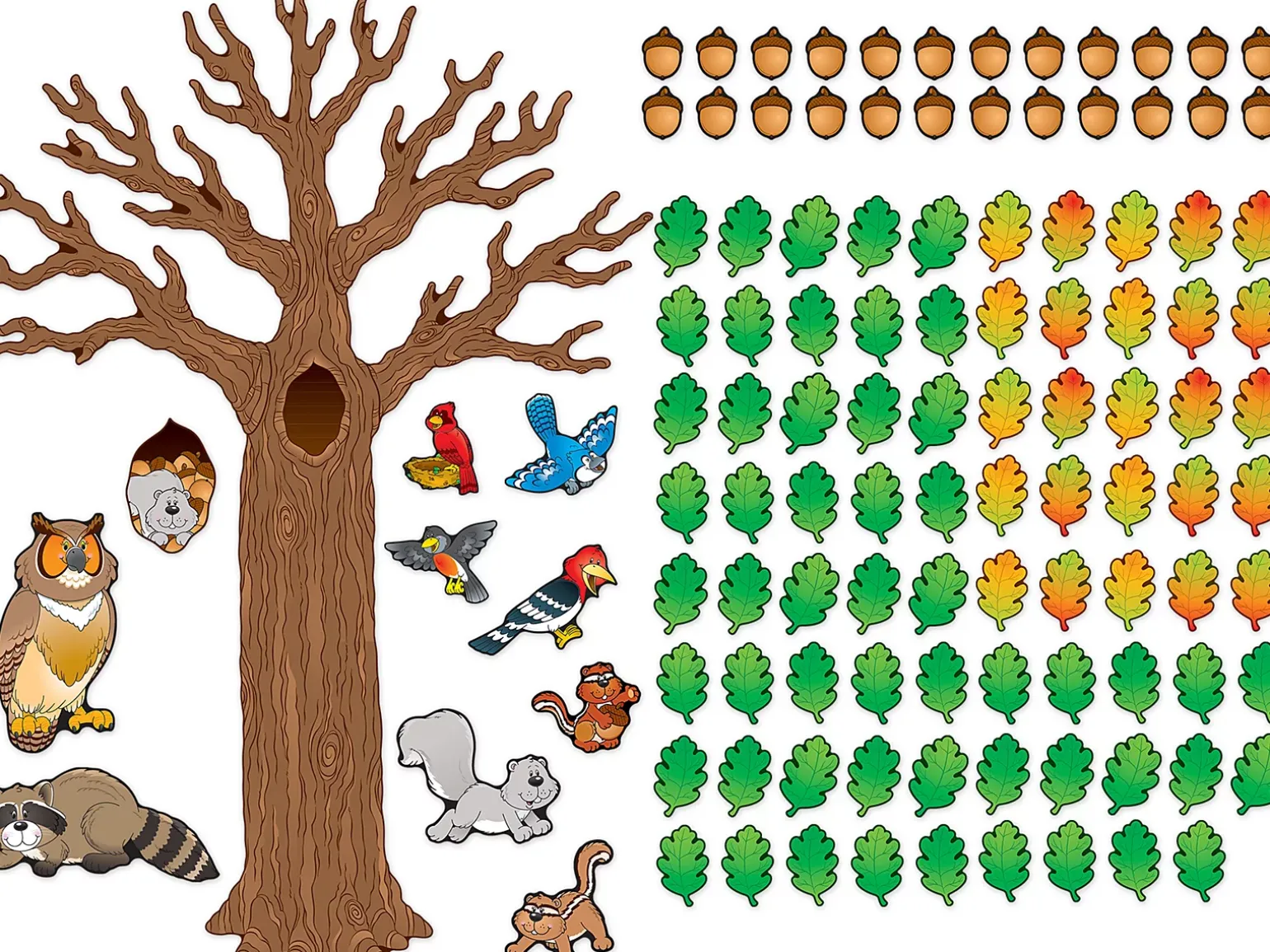 Big Tree & Animals Bulletin Board Set