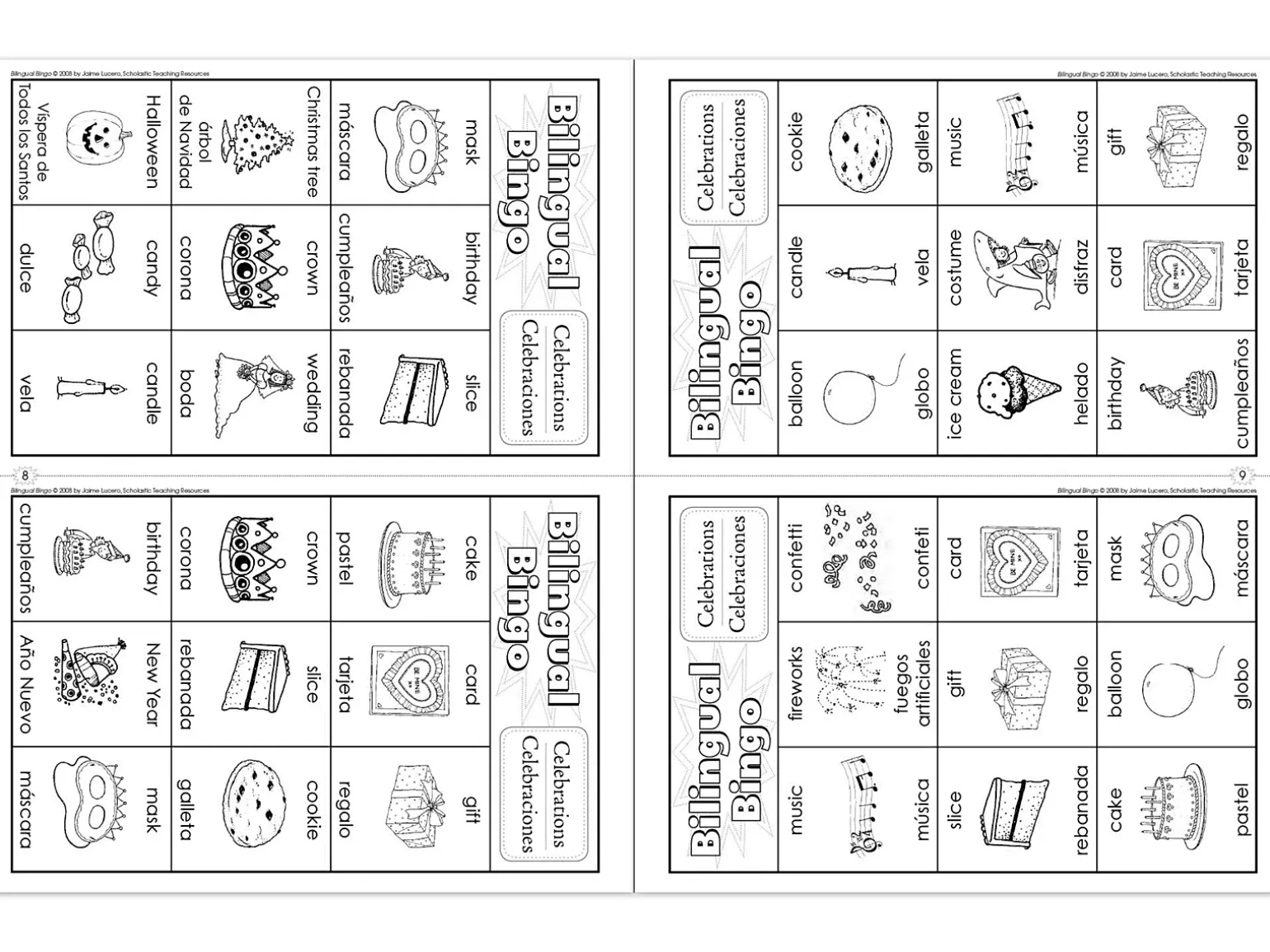 Bilingual Bingo Workbook