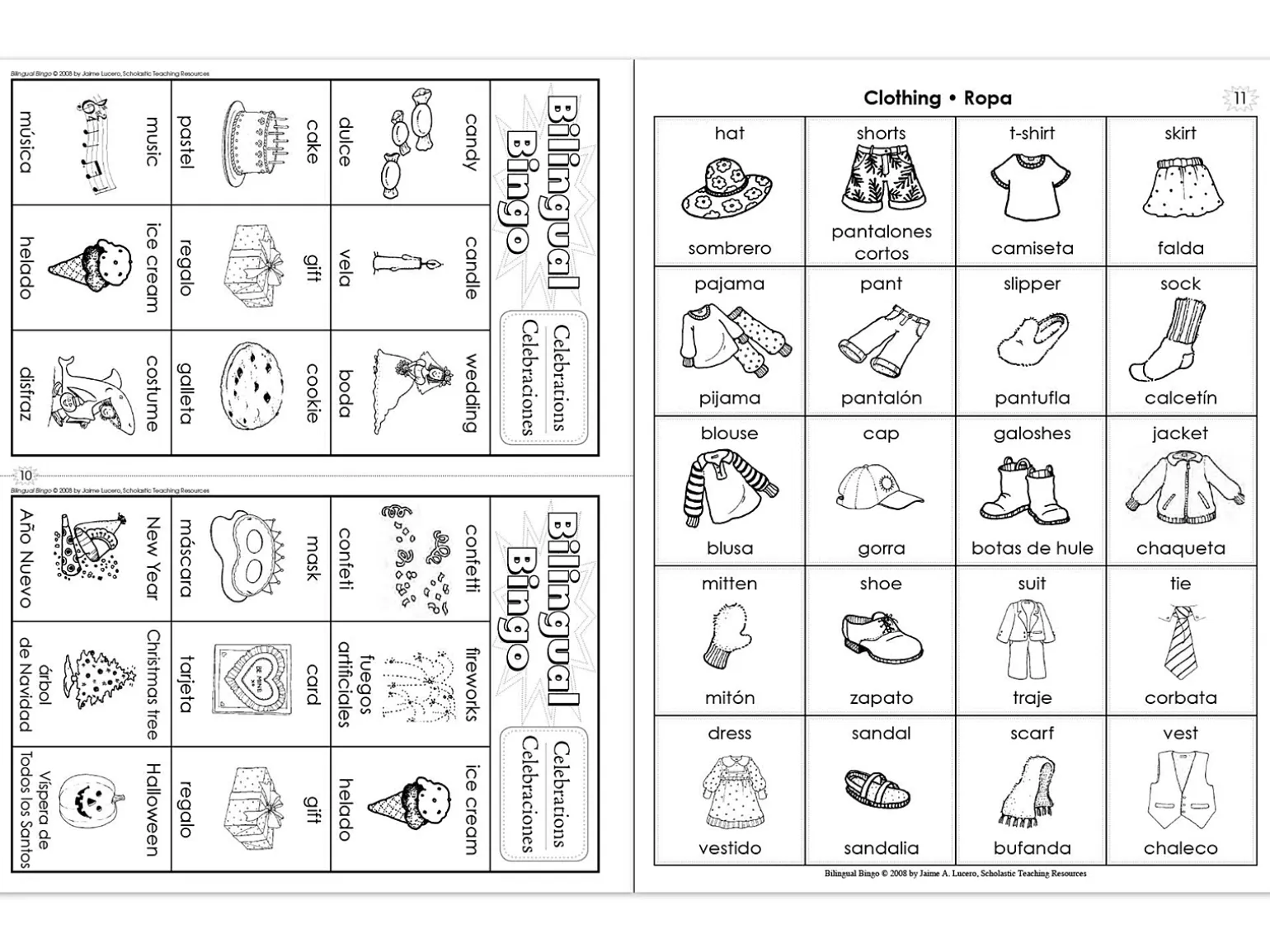 Bilingual Bingo Workbook