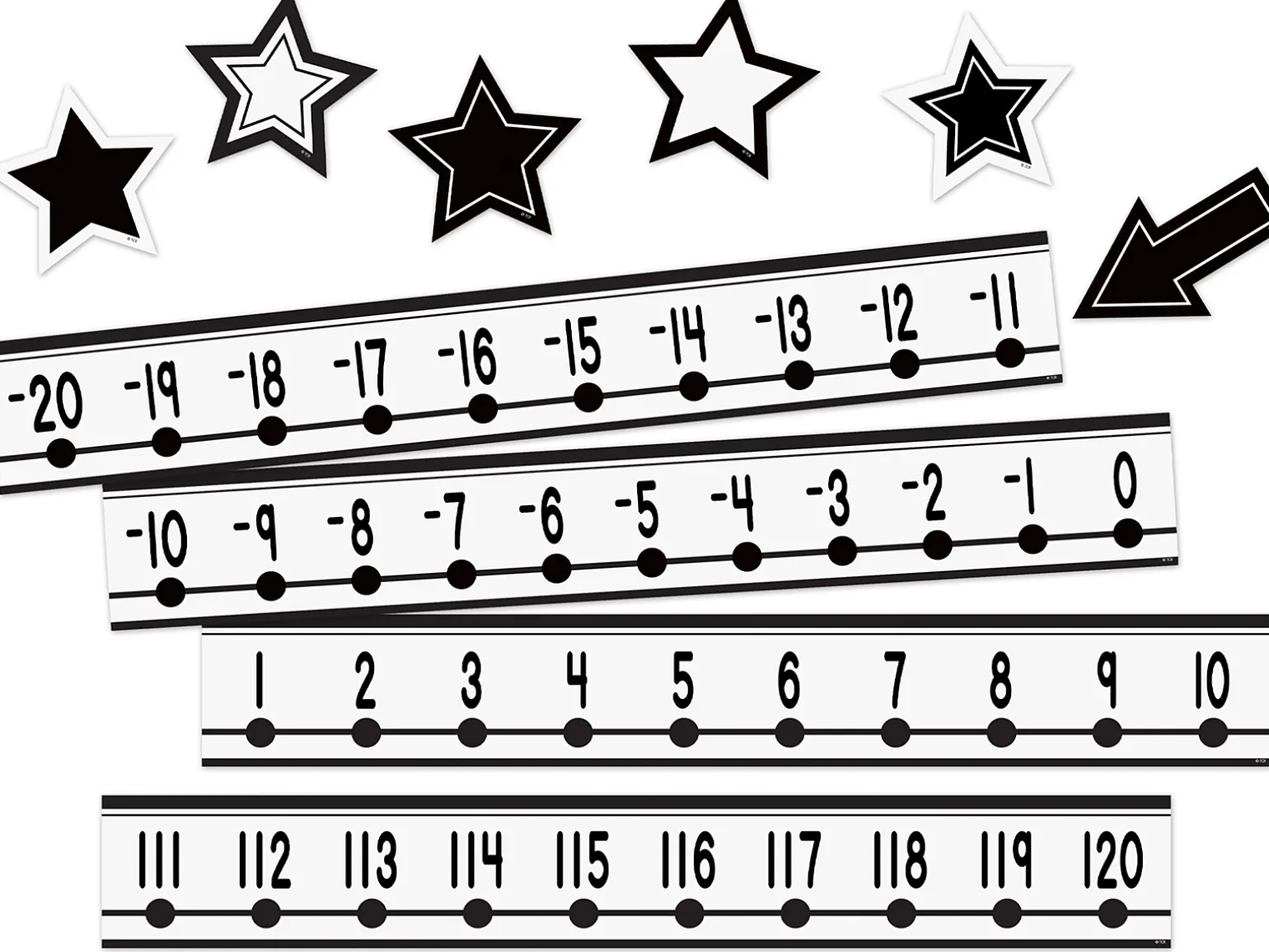 Black-And-White Number Lines