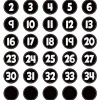 Black-And-White Numbers Magnetic Accents