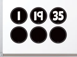 Black-And-White Numbers Magnetic Accents