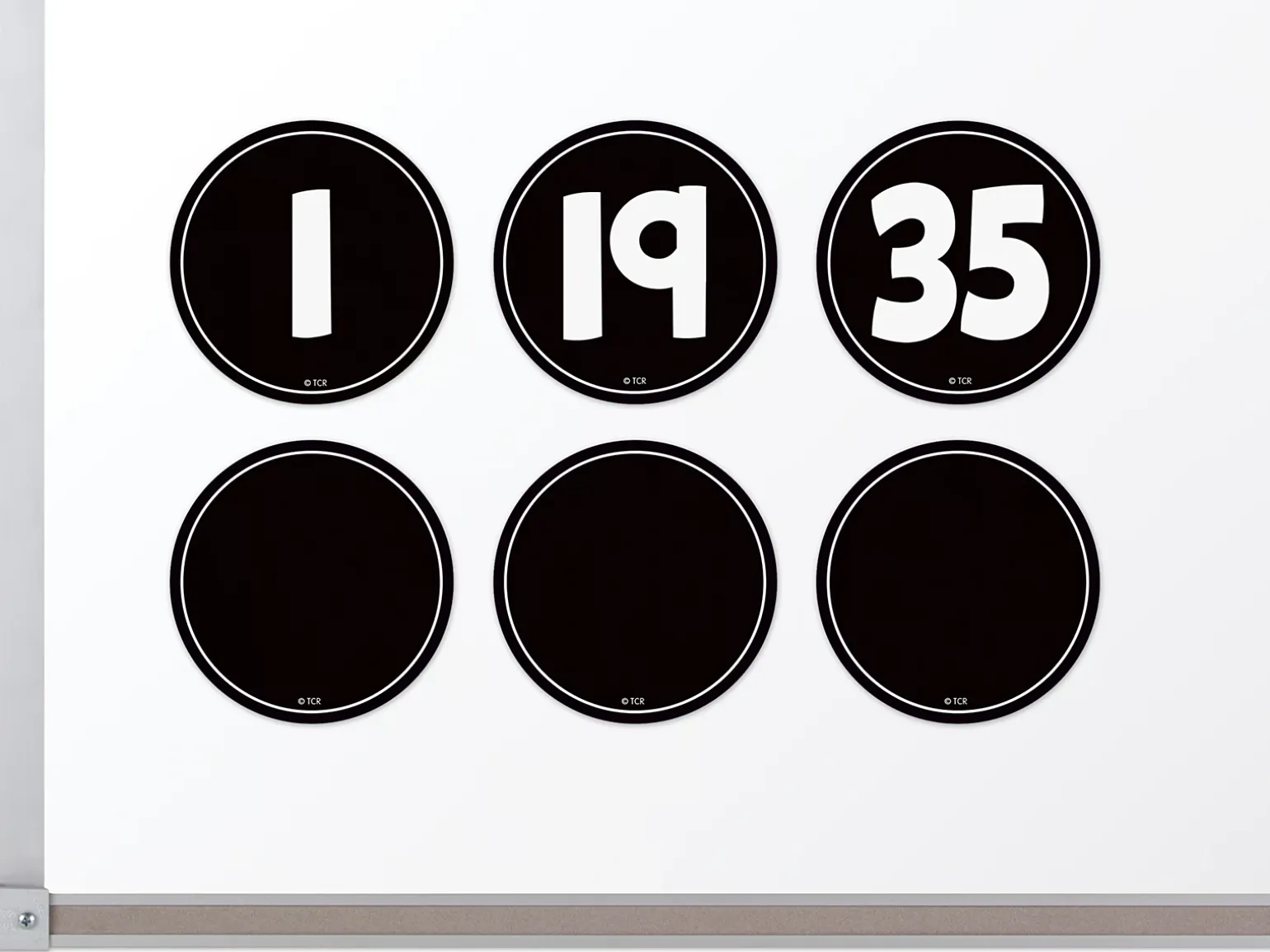 Black-And-White Numbers Magnetic Accents