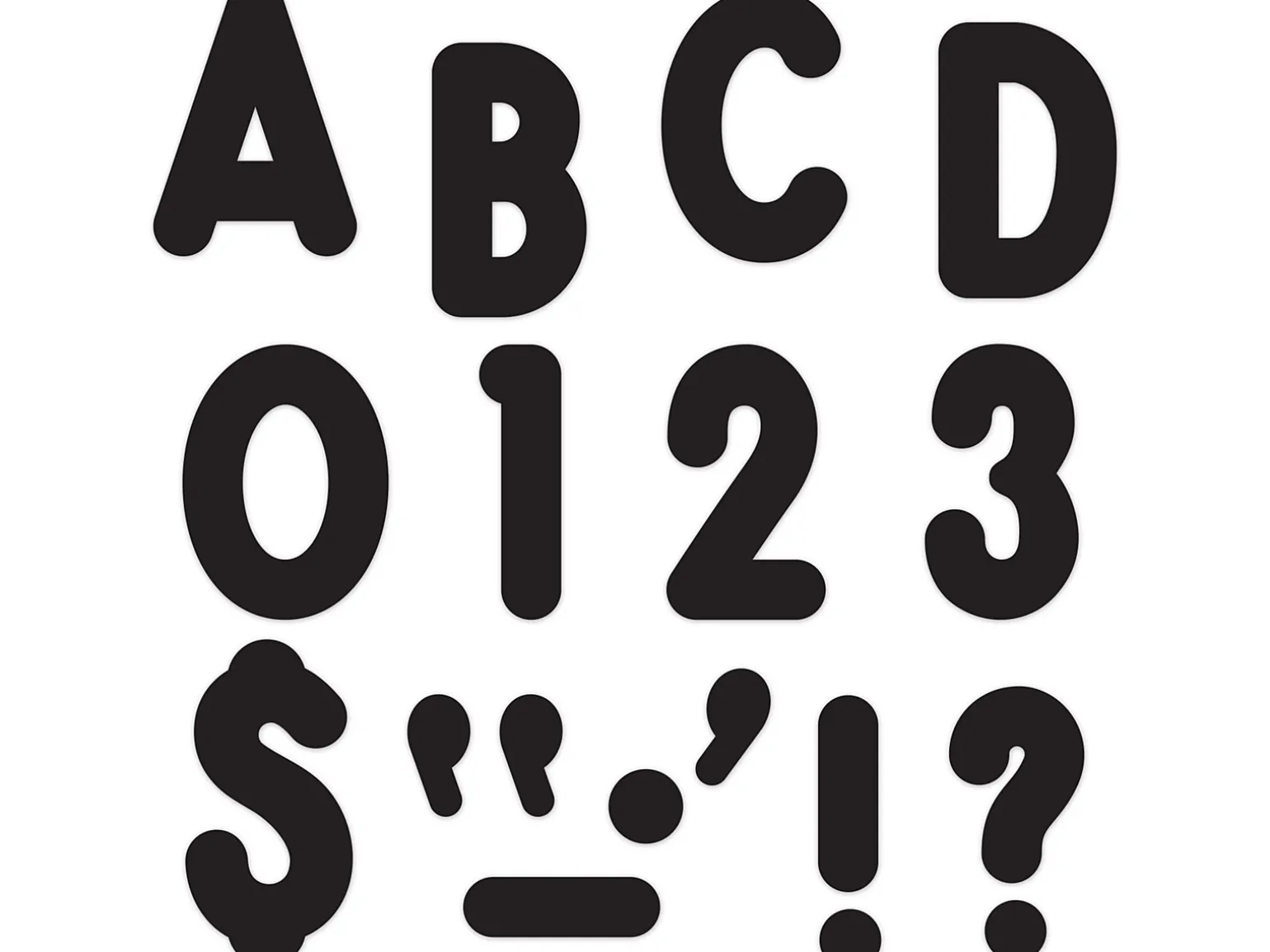 Black Billboard 7" Punch-Out Letters