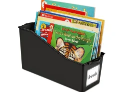 Black Connect & Store Book Bins
