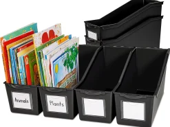 Black Connect & Store Book Bins