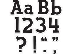 Black Fancy 4" Punch-Out Letters