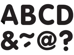 Black 2" Magnetic Punch-Out Letters