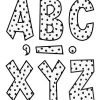 Black Painted Dot 7" Punch-Out Letters
