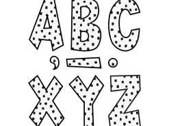 Black Painted Dot 7" Punch-Out Letters