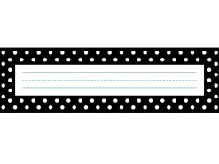 Black Polka Dot Nameplates