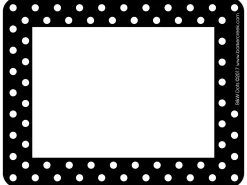 Black Polka Dot Name Tags