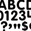 Black 4" Self-Adhesive Punch-Out Letters