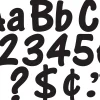 Black 4" Self-Adhesive Punch-Out Letters