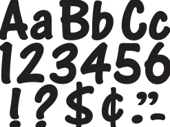 Black 4" Self-Adhesive Punch-Out Letters
