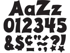 Black Spanish/English 4" Punch-Out Letters