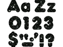 Black Sparkle 4" Punch-Out Letters