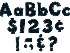 Black Stitched 4" Punch-Out Letters