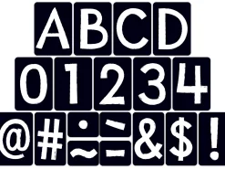 Black Tile 4" Punch-Out Letters