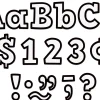 Black & White Bold 4" Punch-Out Letters