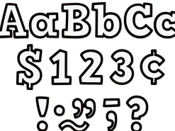Black & White Bold 4" Punch-Out Letters