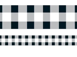 Black & White Buffalo Checkered Border