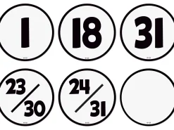 Black & White Calendar Mini Accents