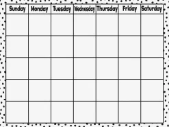 Black & White Classroom Calendar