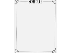 Black & White Classroom Schedule Poster