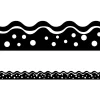 Black & White Double-Sided Scalloped Border