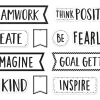 Black & White Motivational Bulletin Board Set