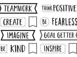 Black & White Motivational Bulletin Board Set